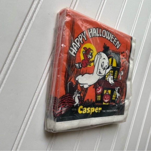 Vintage Casper The Friendly Ghost Napkins 1 Package Of 16 New Halloween Cartoon - Picture 4 of 10